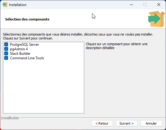 Sélection des composants