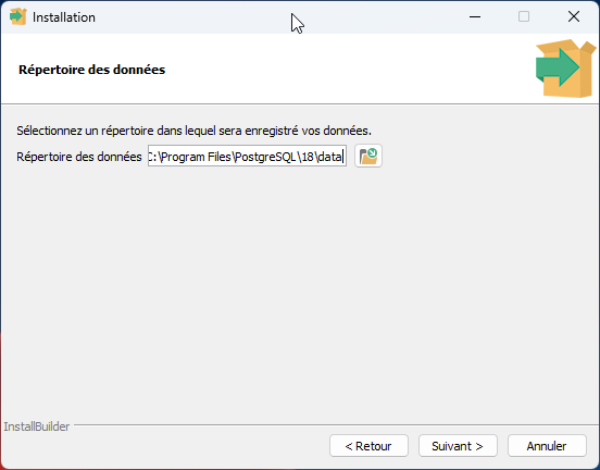Dossier des données de PostgreSQL